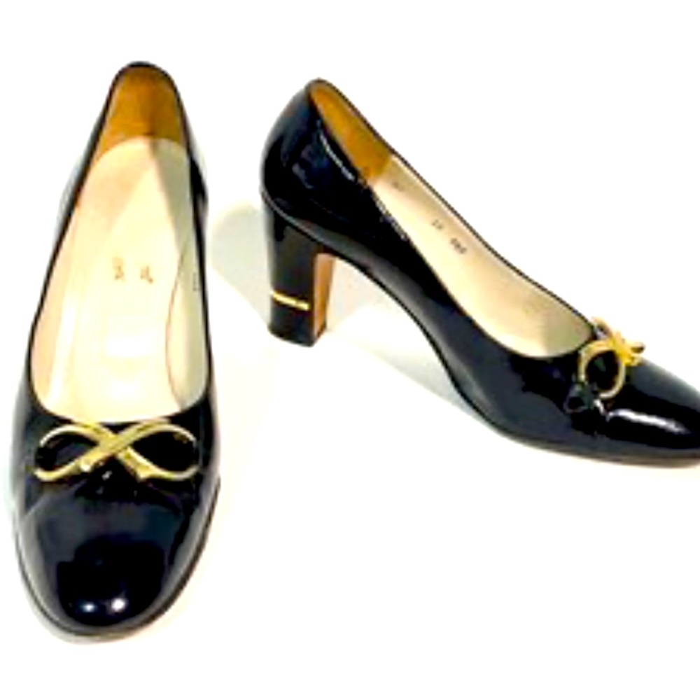 👠 Vintage ROSINA FERRAGAMO SCHIAVONE patent leather 8 1/2 B
